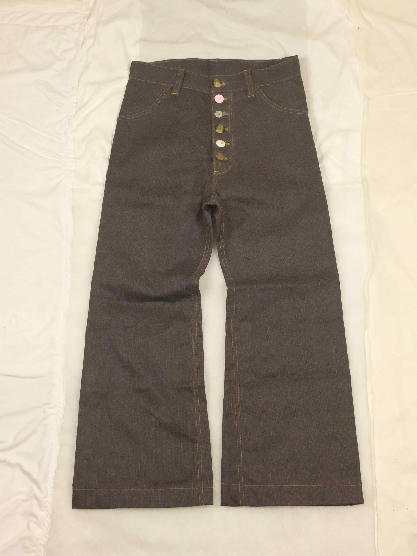 Brown Buttons Denim - 34x33