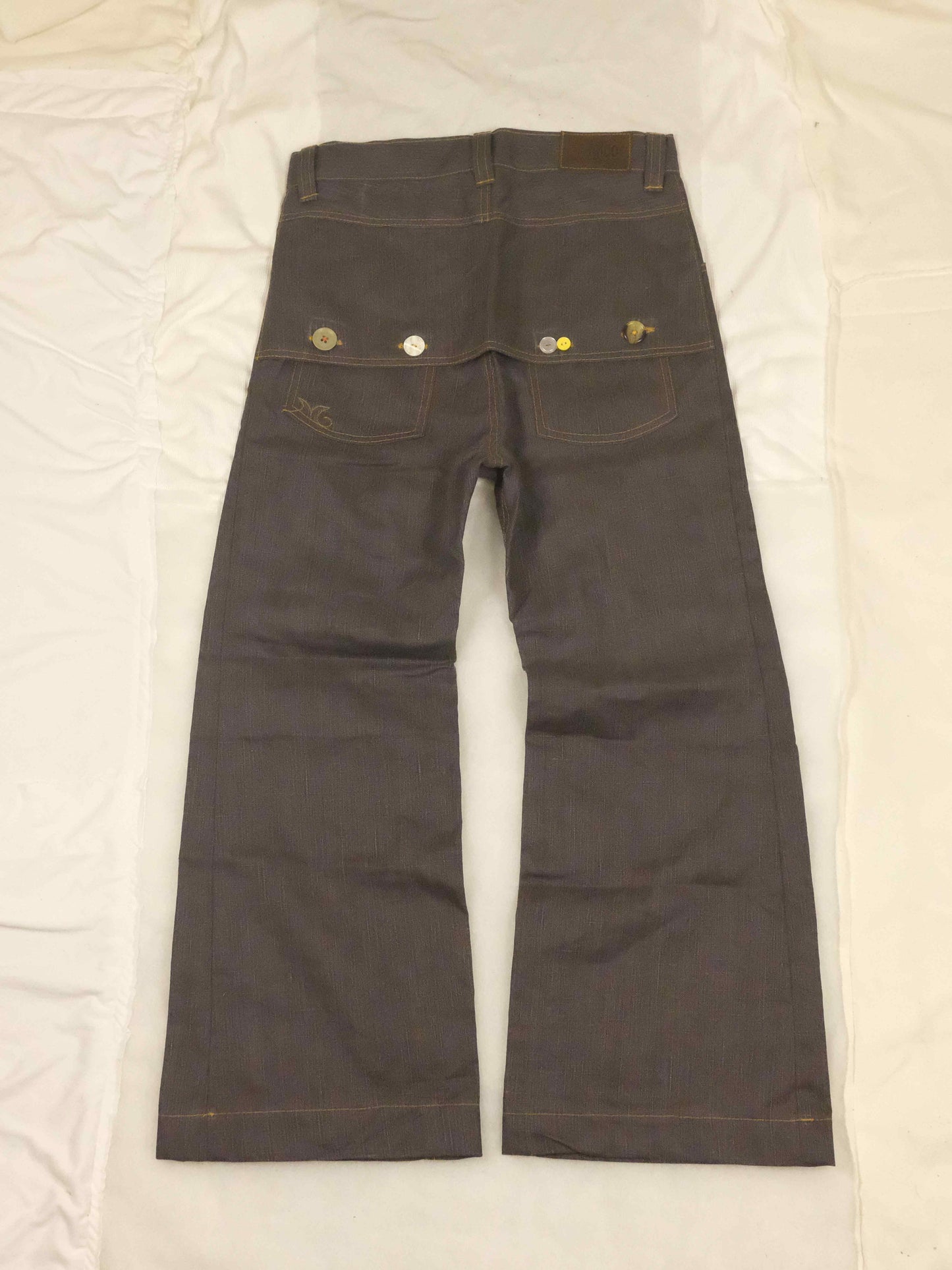 Brown Buttons Denim - 34x33