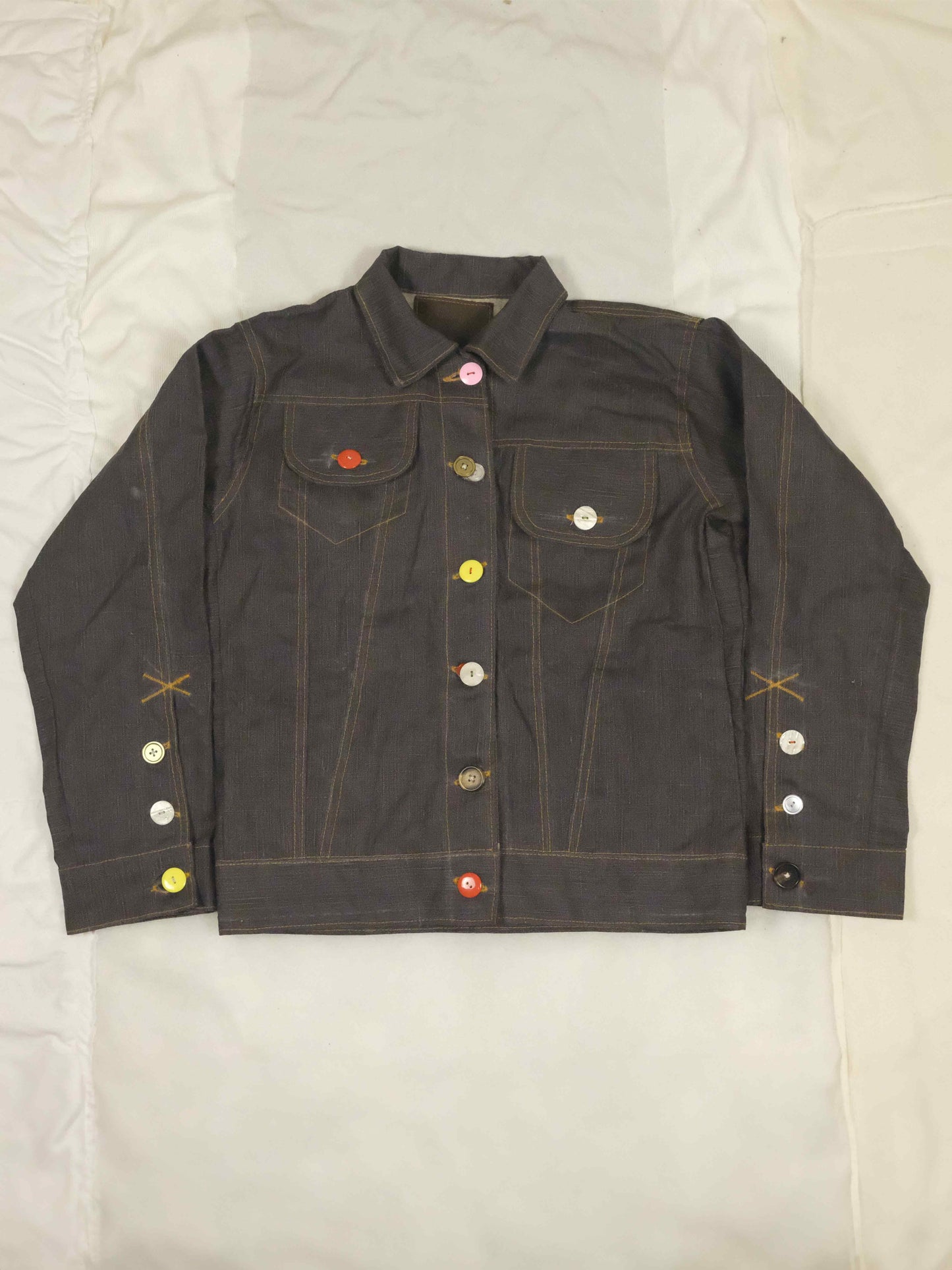 Brown Buttons Jacket - Medium