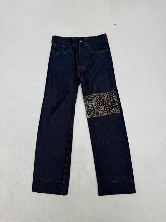 Selvedge Denim Sashiko Leg Wrap 31x30