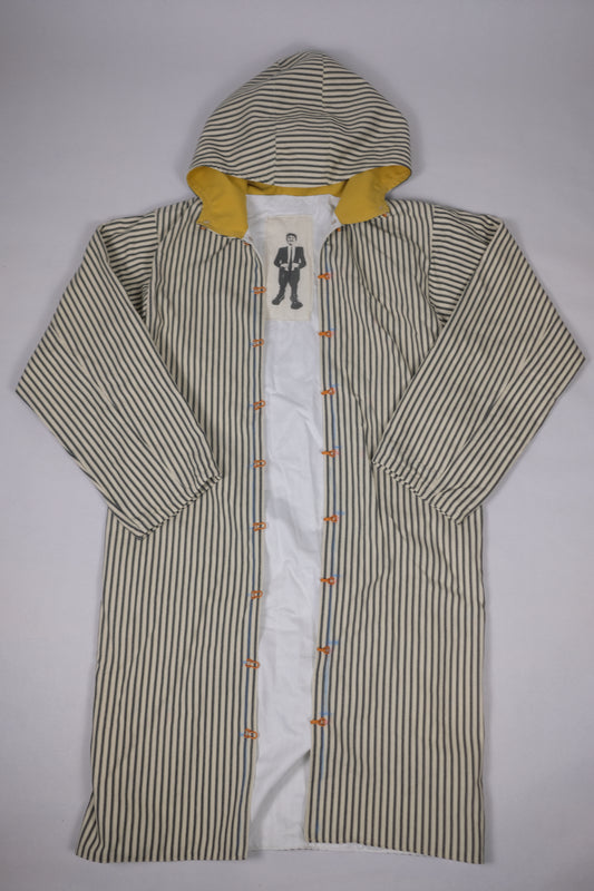 Striped Long Jacket - M