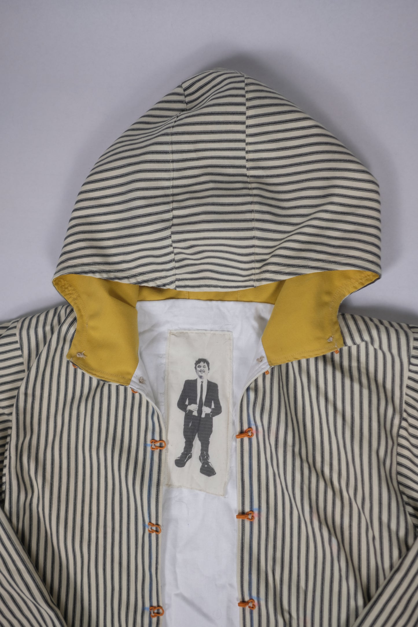 Striped Long Jacket - M