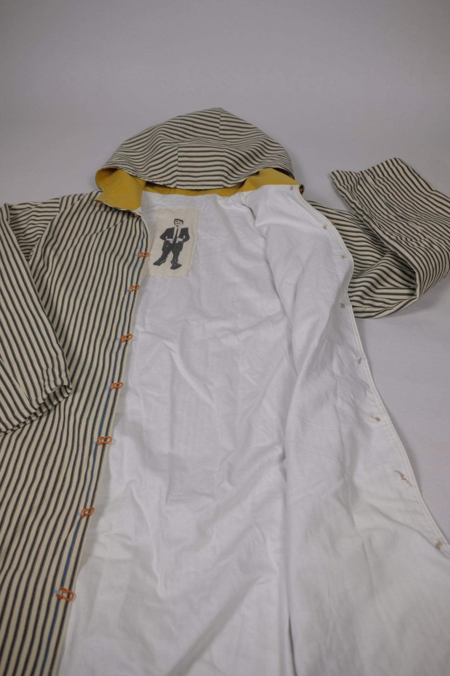 Striped Long Jacket - M