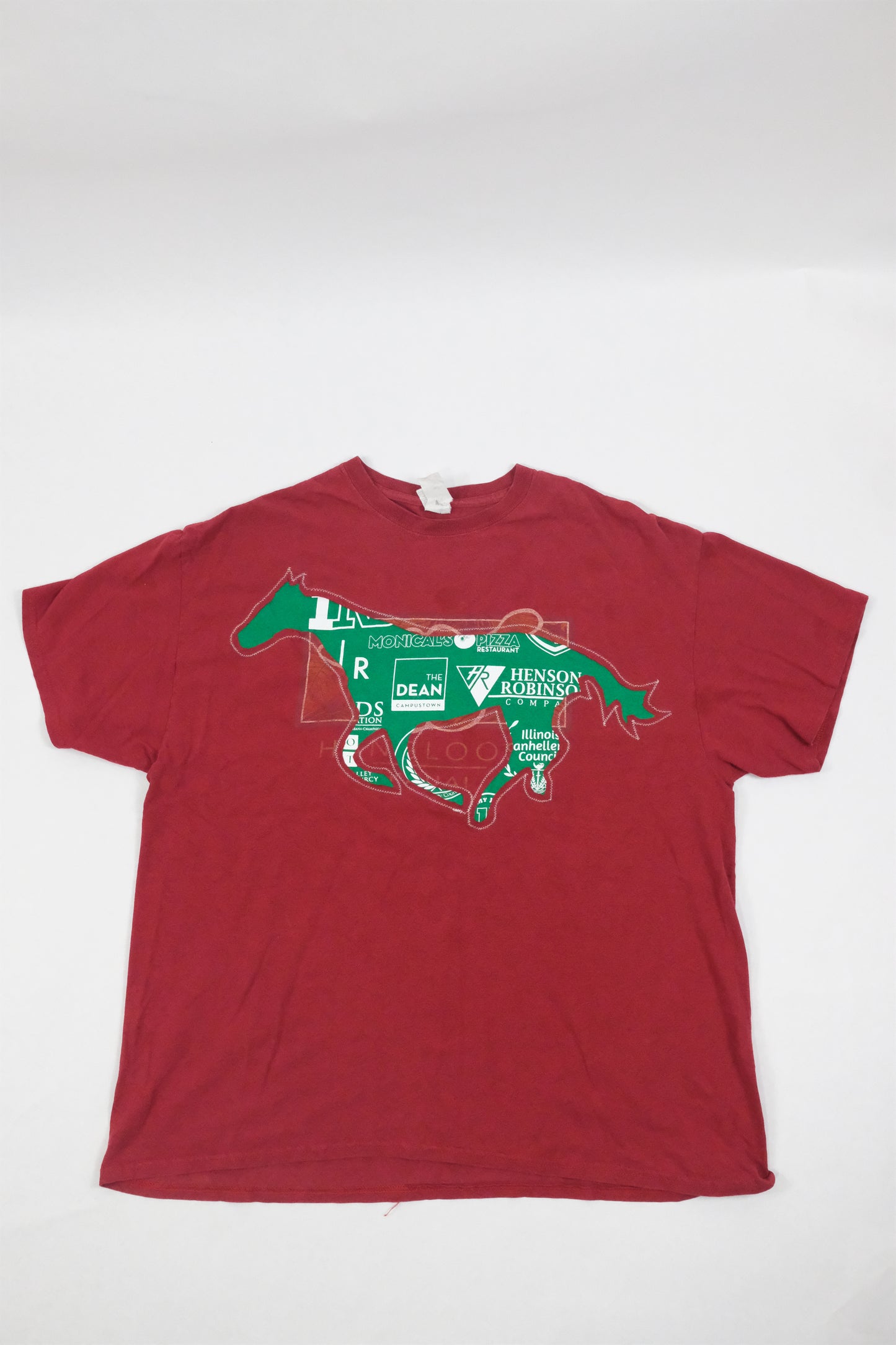 Red/Green Horse tee - Large