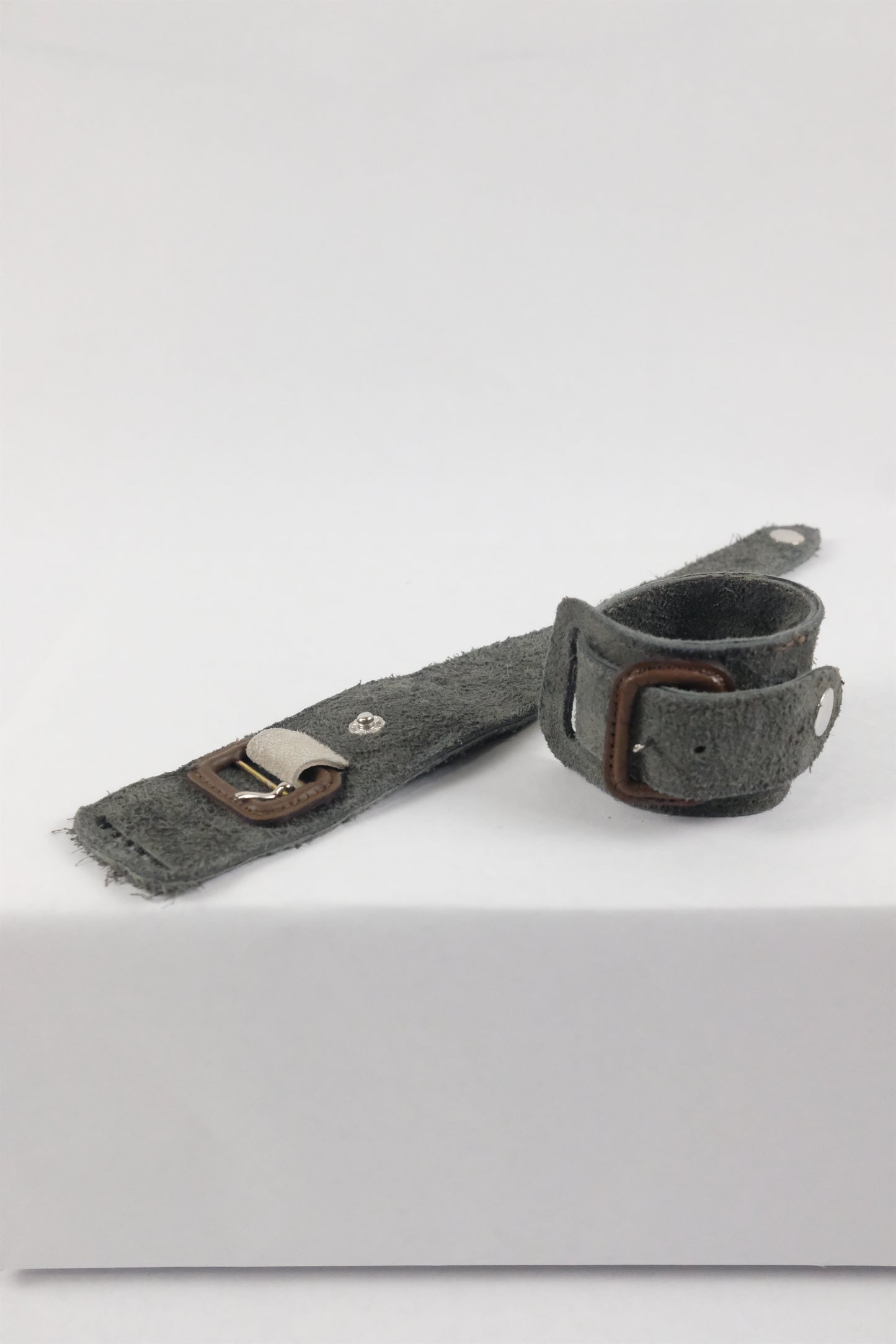 Black Leather Belt Bracelet