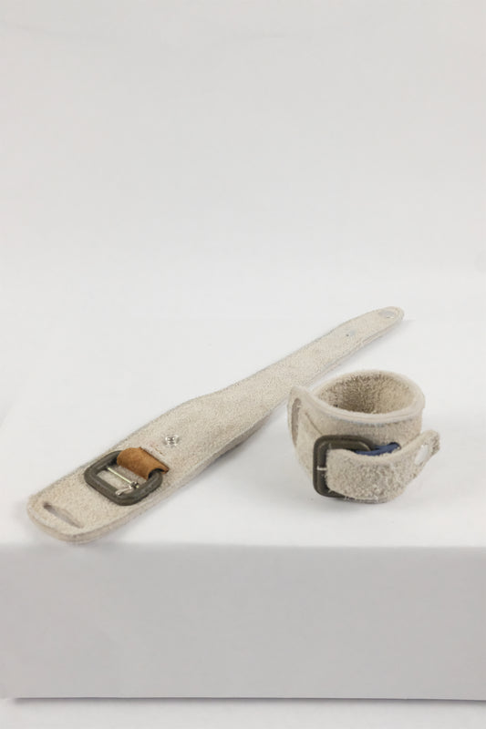 White Leather Belt Bracelet