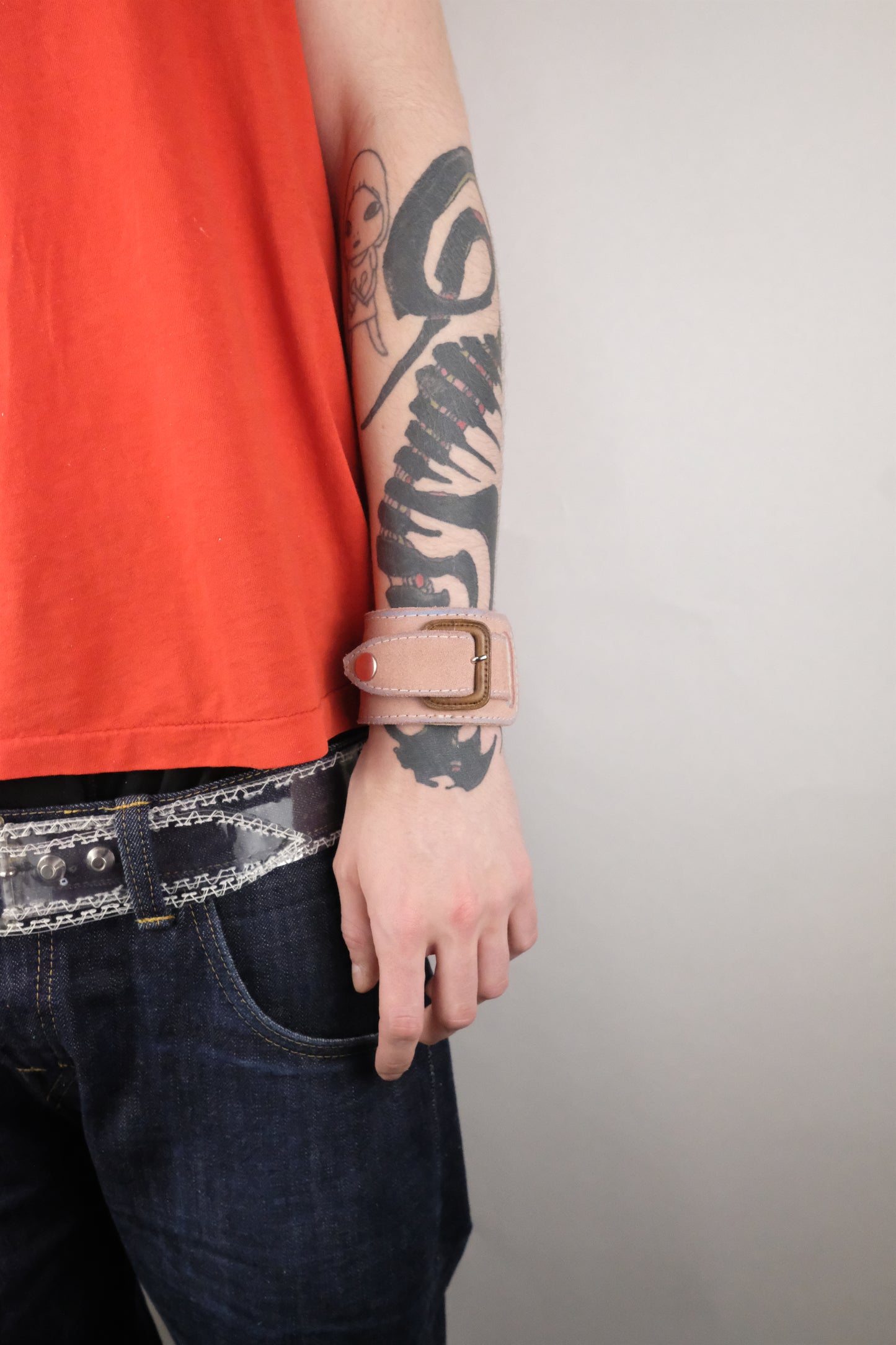 Pink Leather Bracelet