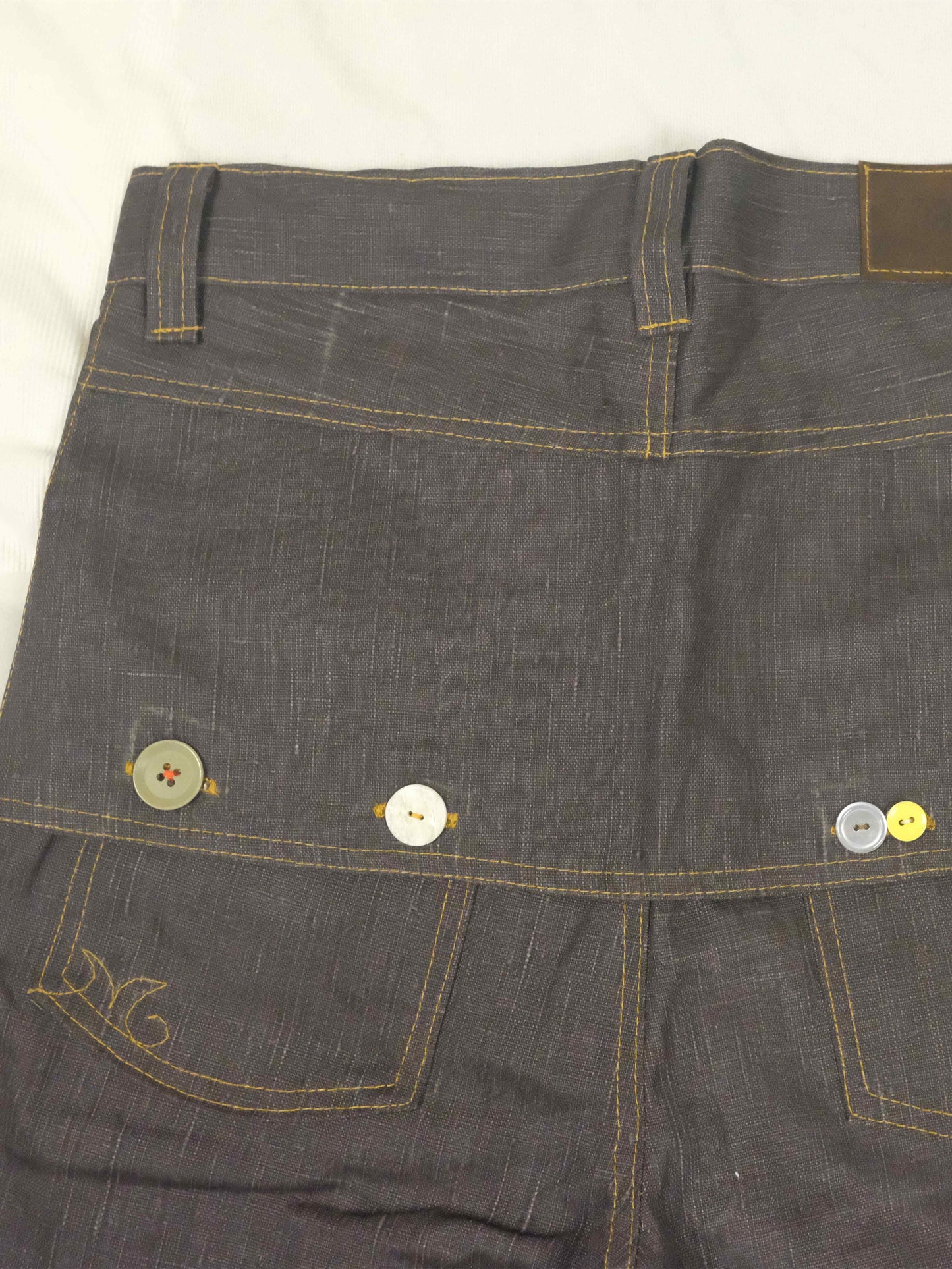 Brown Buttons Denim - 34x33