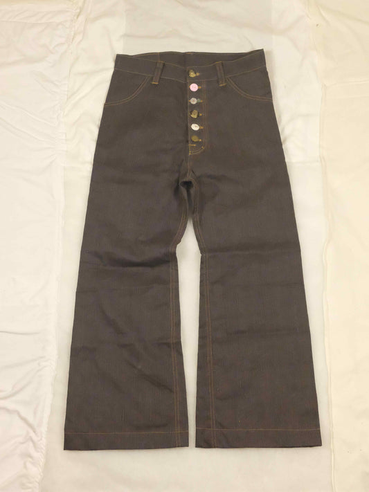 Brown Buttons Denim - 34x33