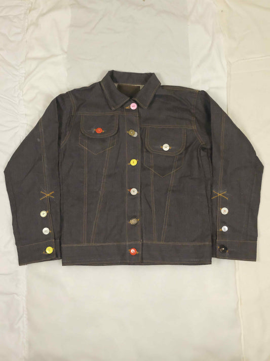 Brown Buttons Jacket - Medium
